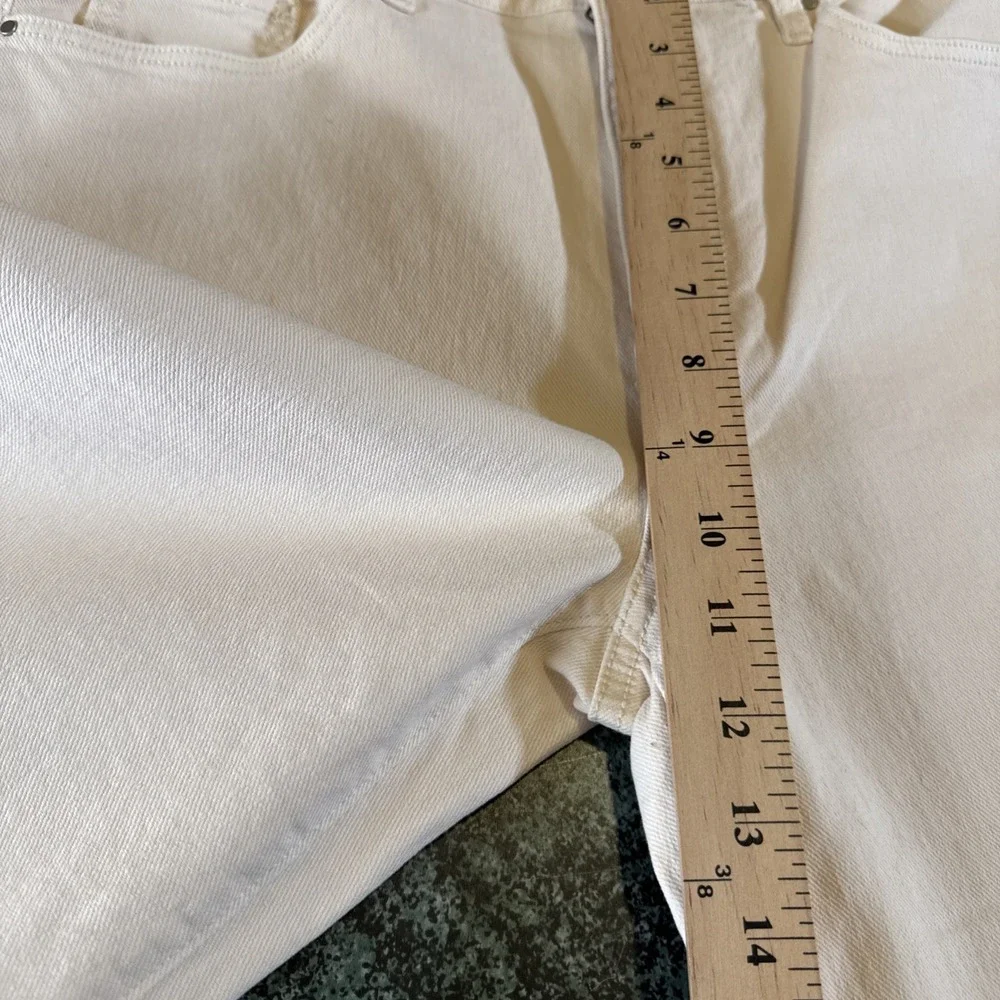 Ann Taylor Barrel Jeans High Rise Perfect Pocketing Cream/Ivory NEW Size 4